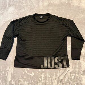 Nike Dri-FIT Women’s Long Sleeve Ribbed Performance Top Just Do It Medium